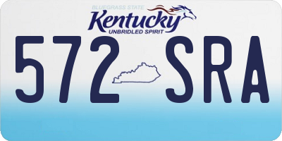 KY license plate 572SRA