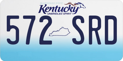 KY license plate 572SRD