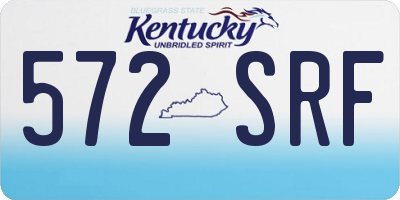KY license plate 572SRF