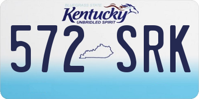 KY license plate 572SRK