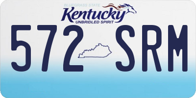 KY license plate 572SRM