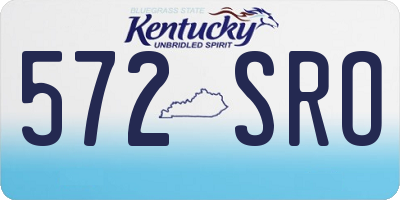 KY license plate 572SRO