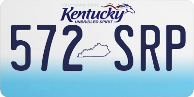 KY license plate 572SRP