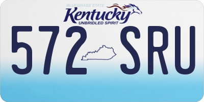 KY license plate 572SRU