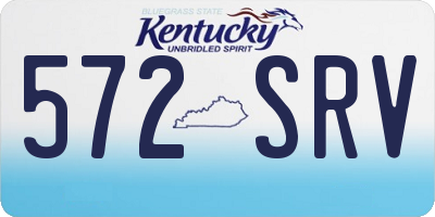 KY license plate 572SRV