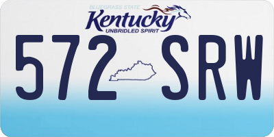 KY license plate 572SRW