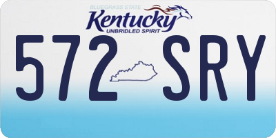 KY license plate 572SRY