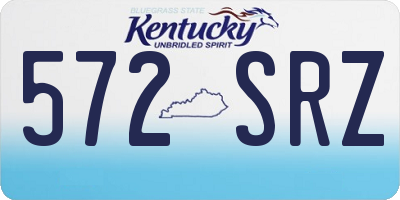 KY license plate 572SRZ