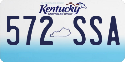 KY license plate 572SSA