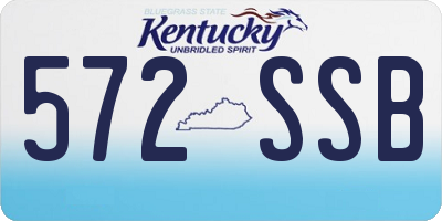 KY license plate 572SSB