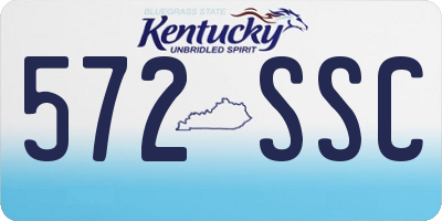 KY license plate 572SSC