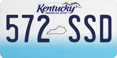 KY license plate 572SSD