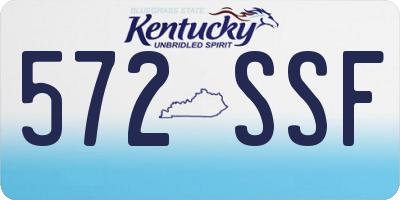KY license plate 572SSF