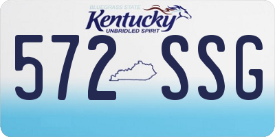 KY license plate 572SSG