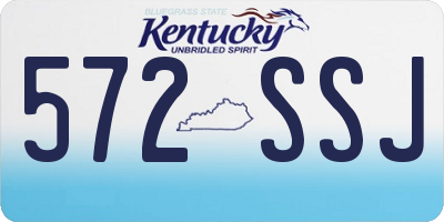 KY license plate 572SSJ