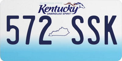 KY license plate 572SSK