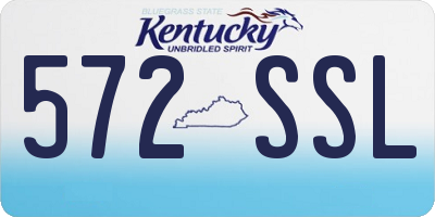 KY license plate 572SSL