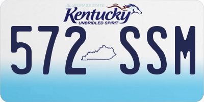 KY license plate 572SSM