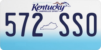 KY license plate 572SSO
