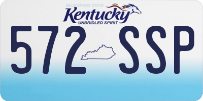 KY license plate 572SSP