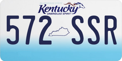 KY license plate 572SSR