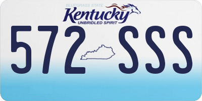 KY license plate 572SSS