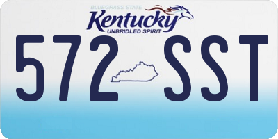 KY license plate 572SST