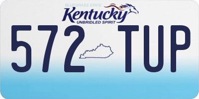 KY license plate 572TUP