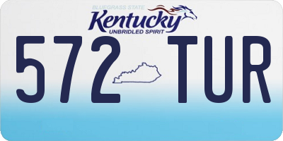 KY license plate 572TUR