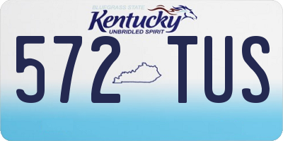 KY license plate 572TUS