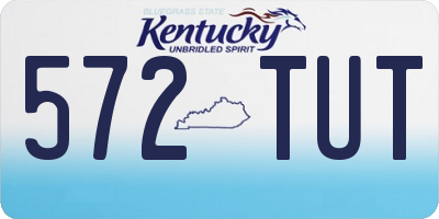 KY license plate 572TUT