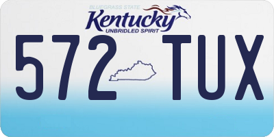 KY license plate 572TUX