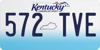 KY license plate 572TVE