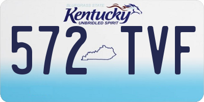 KY license plate 572TVF
