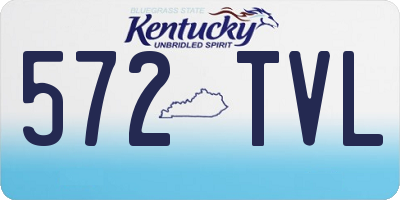 KY license plate 572TVL
