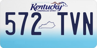 KY license plate 572TVN