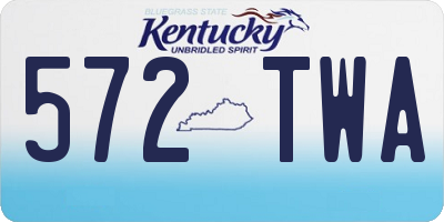 KY license plate 572TWA