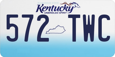 KY license plate 572TWC