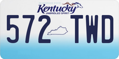 KY license plate 572TWD