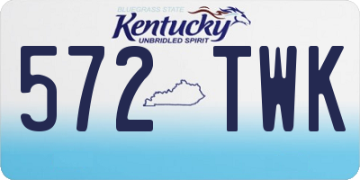 KY license plate 572TWK