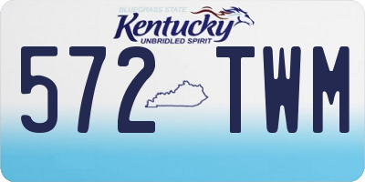 KY license plate 572TWM