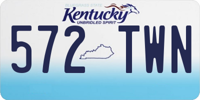 KY license plate 572TWN