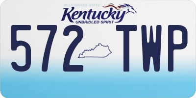KY license plate 572TWP