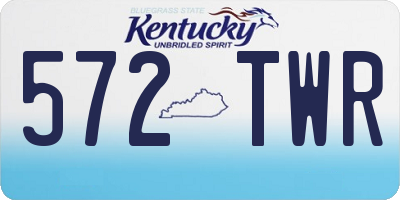KY license plate 572TWR