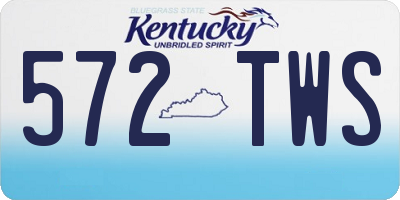 KY license plate 572TWS