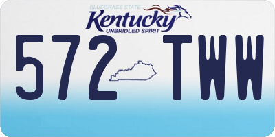 KY license plate 572TWW