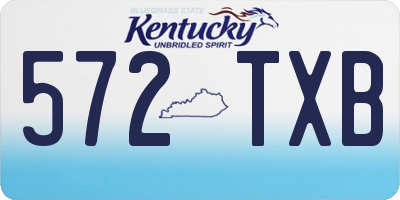 KY license plate 572TXB