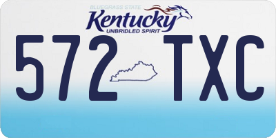 KY license plate 572TXC