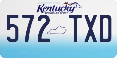 KY license plate 572TXD