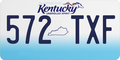 KY license plate 572TXF